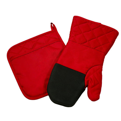 HOME AESTHETICS HA-4121 2pc Oven Mitt & Pot Holder Set