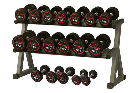 HAJEX Round Dumbbells 5 to 150 LB (Elite Series)