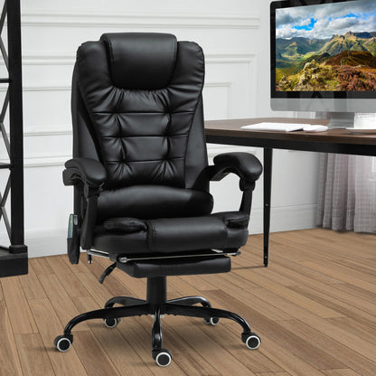 Declan Executive Office Chair with 7-Point Massage and Reclining Features-Black