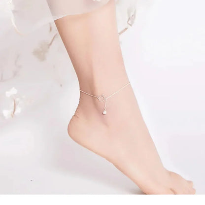 Elegant 925 Sterling Silver Bell And Cat Anklet For Women - Sct003