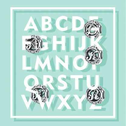925 Sterling Silver Alphabet Charms - A To Z Letter Collection For Diy Jewelry Making