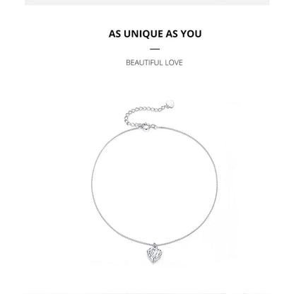 Simple Essential Bead Link Anklets - 925 Sterling Silver Bracelet For Foot Jewelry