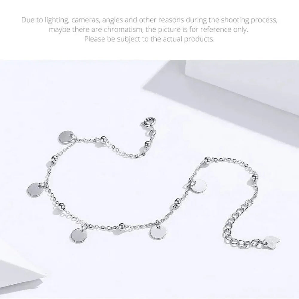 925 Sterling Silver Geometric Minimalist Anklets - Elevate Your Summer Style With Sct011