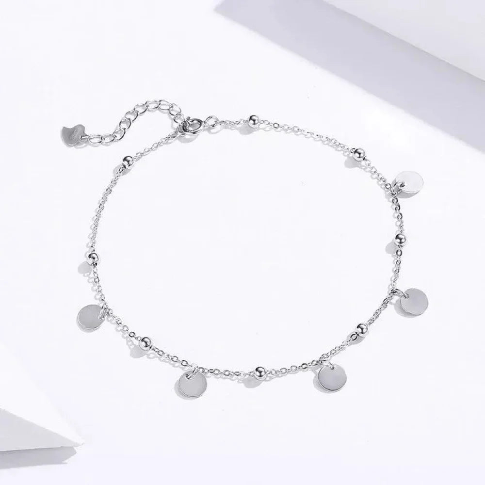 925 Sterling Silver Geometric Minimalist Anklets - Elevate Your Summer Style With Sct011
