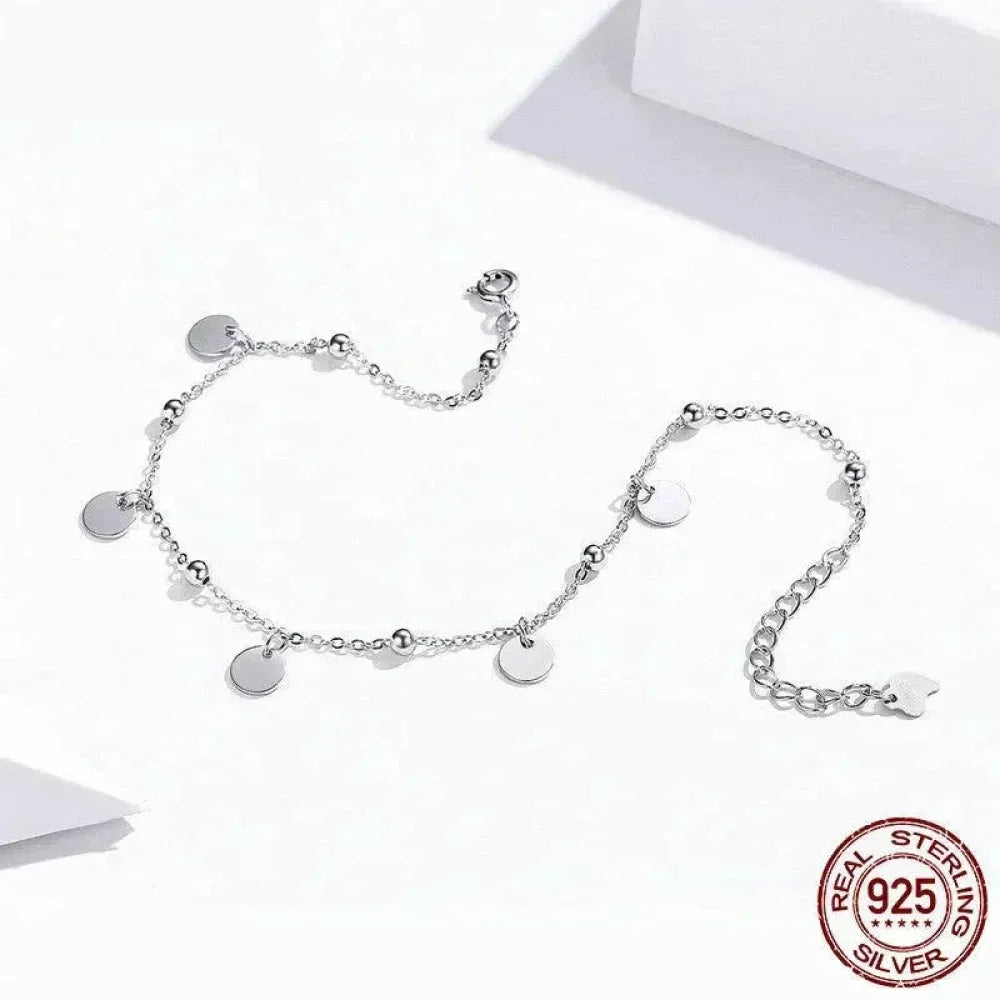 925 Sterling Silver Geometric Minimalist Anklets - Elevate Your Summer Style With Sct011