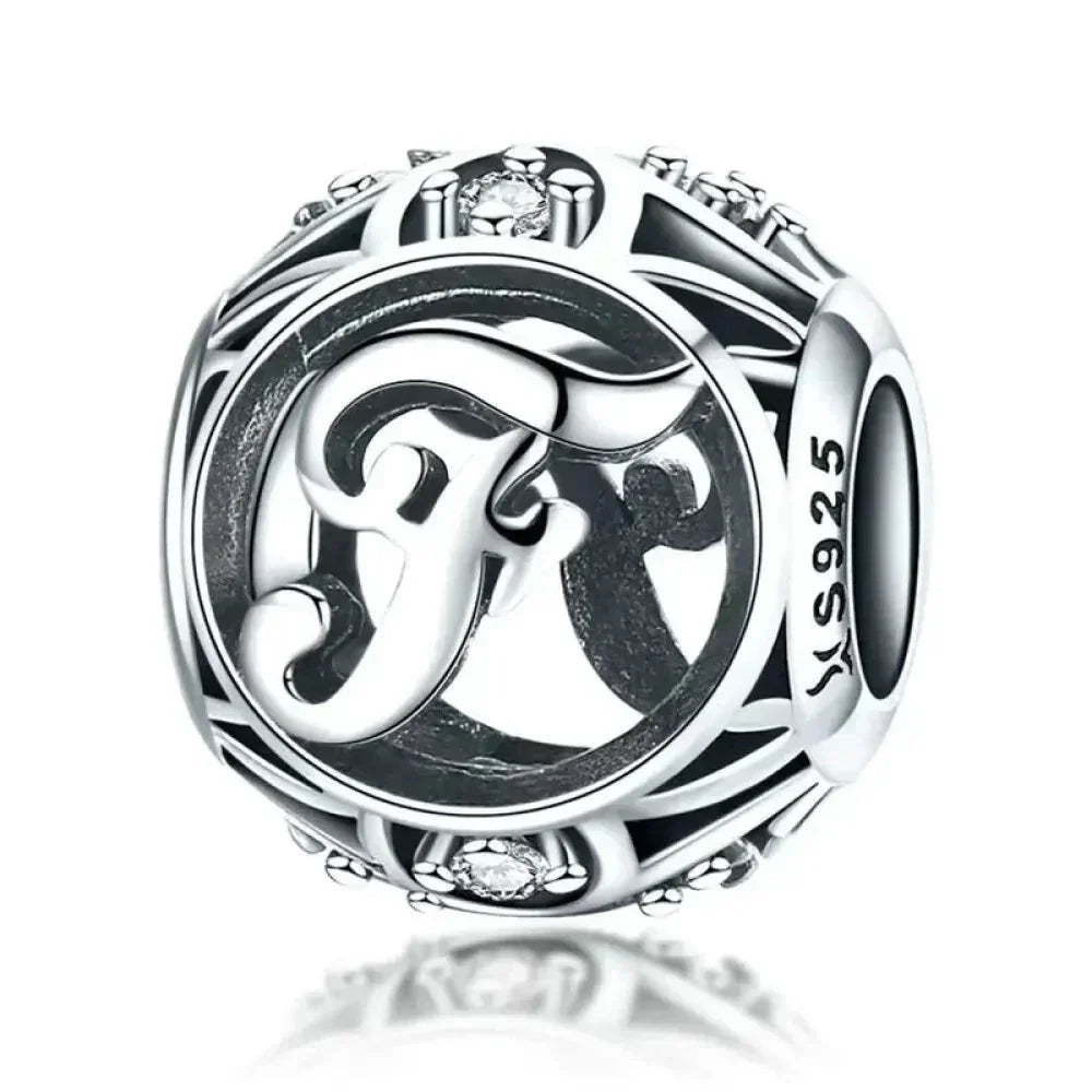 925 Sterling Silver Alphabet Charms - A To Z Letter Collection For Diy Jewelry Making