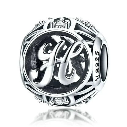 925 Sterling Silver Alphabet Charms - A To Z Letter Collection For Diy Jewelry Making