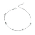 Minimalist Round Beads Anklet - Sterling Silver Chain Bracelet For Leg - Female Foot Jewelry For Women - Leg Chain Sct005