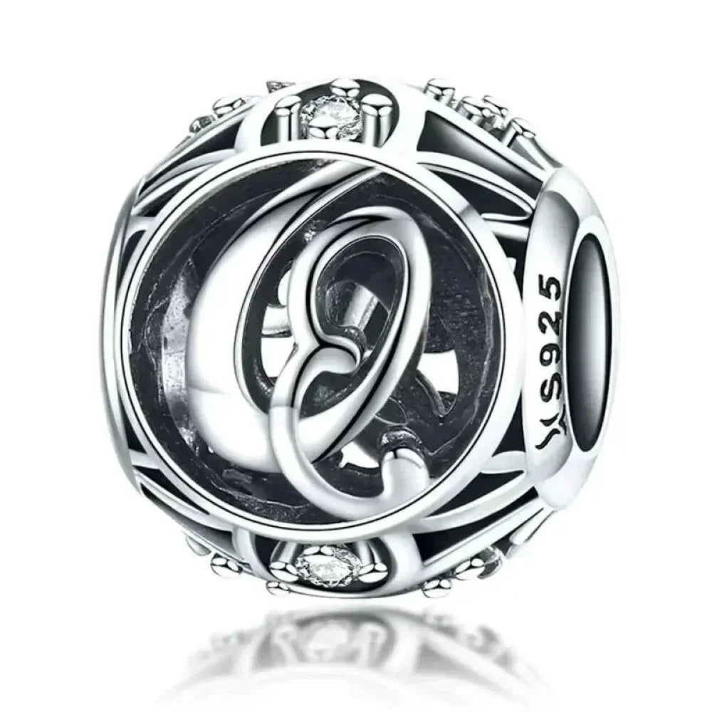 925 Sterling Silver Alphabet Charms - A To Z Letter Collection For Diy Jewelry Making
