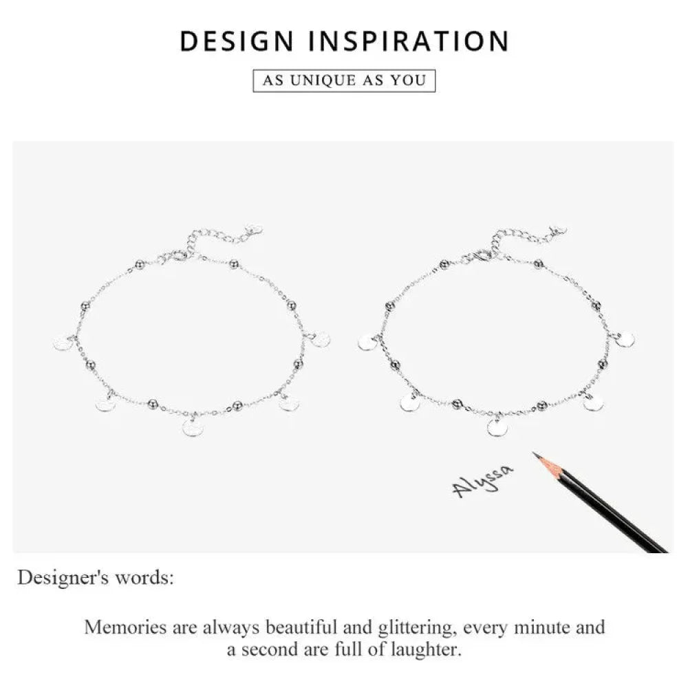 925 Sterling Silver Geometric Minimalist Anklets - Elevate Your Summer Style With Sct011