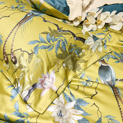 Eden 600 TC Elegant Cotton Duvet Set - Olive Green