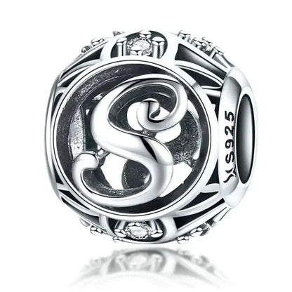925 Sterling Silver Alphabet Charms - A To Z Letter Collection For Diy Jewelry Making