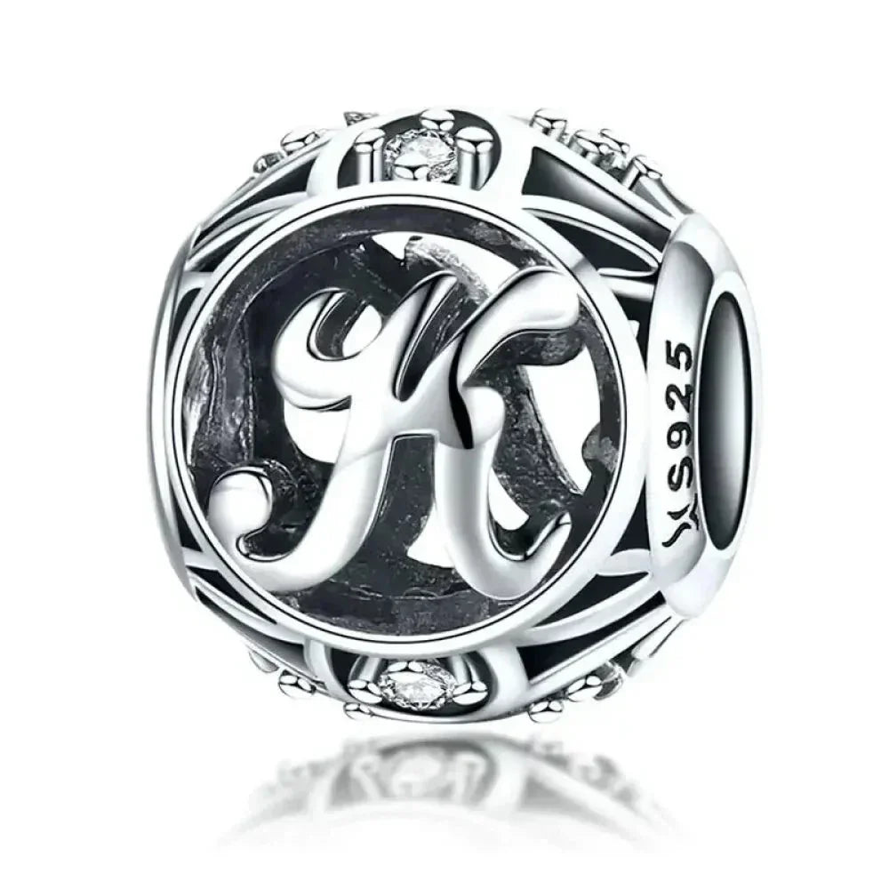 925 Sterling Silver Alphabet Charms - A To Z Letter Collection For Diy Jewelry Making