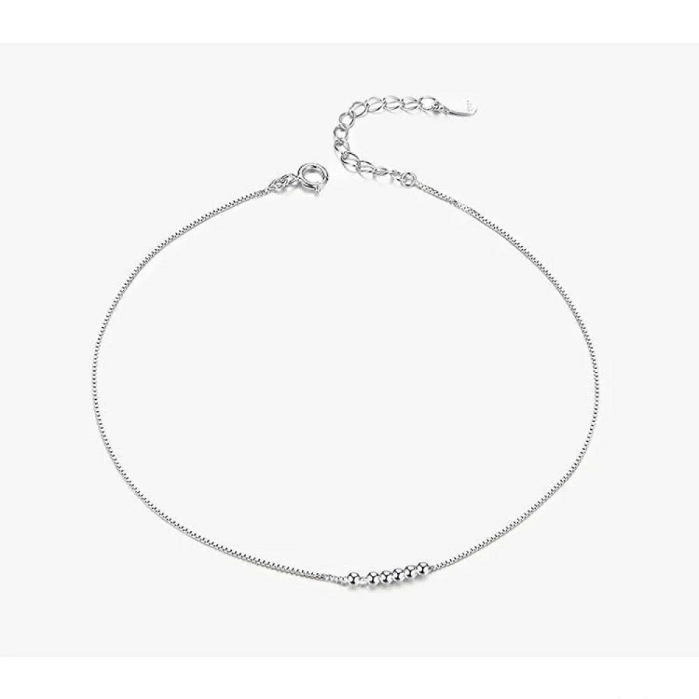 925 Sterling Silver Beaded Anklets - Timeless Elegance For Your Ankle