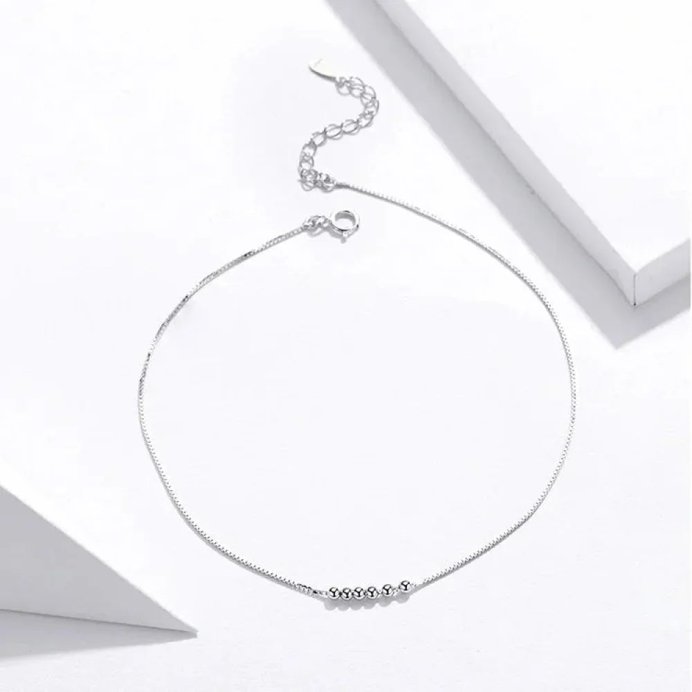 925 Sterling Silver Beaded Anklets - Timeless Elegance For Your Ankle
