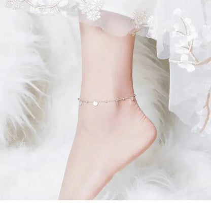 925 Sterling Silver Geometric Minimalist Anklets - Elevate Your Summer Style With Sct011