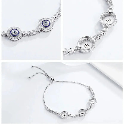 925 Sterling Silver Evil Eye Tennis Bracelet