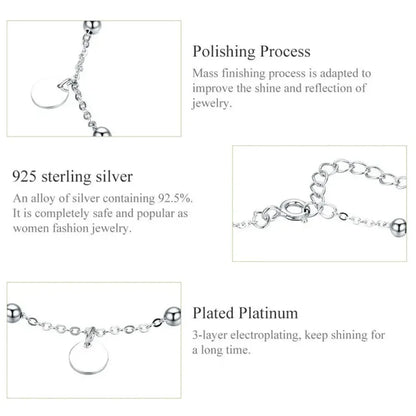 925 Sterling Silver Geometric Minimalist Anklets - Elevate Your Summer Style With Sct011