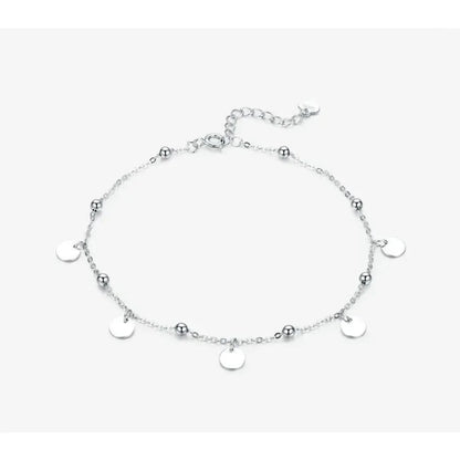 925 Sterling Silver Geometric Minimalist Anklets - Elevate Your Summer Style With Sct011