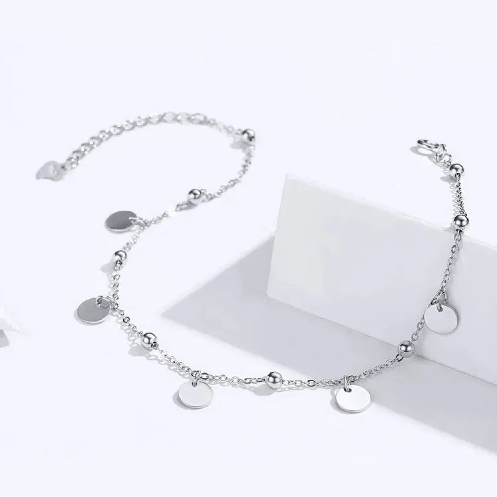 925 Sterling Silver Geometric Minimalist Anklets - Elevate Your Summer Style With Sct011