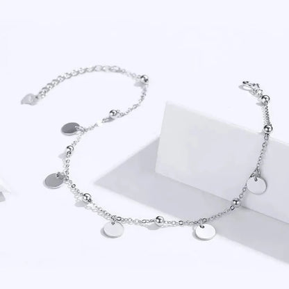 925 Sterling Silver Geometric Minimalist Anklets - Elevate Your Summer Style With Sct011