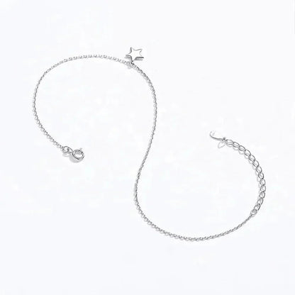 Simple Star Silver Anklet | 925 Sterling Silver Bracelet For Women | Fashion Foot Jewelry Sct009