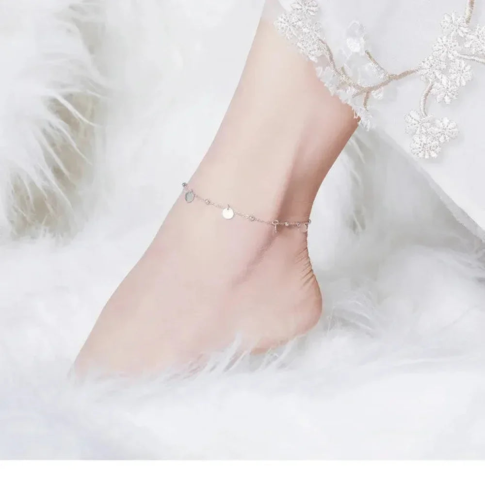 925 Sterling Silver Geometric Minimalist Anklets - Elevate Your Summer Style With Sct011