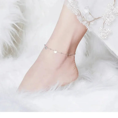 925 Sterling Silver Geometric Minimalist Anklets - Elevate Your Summer Style With Sct011