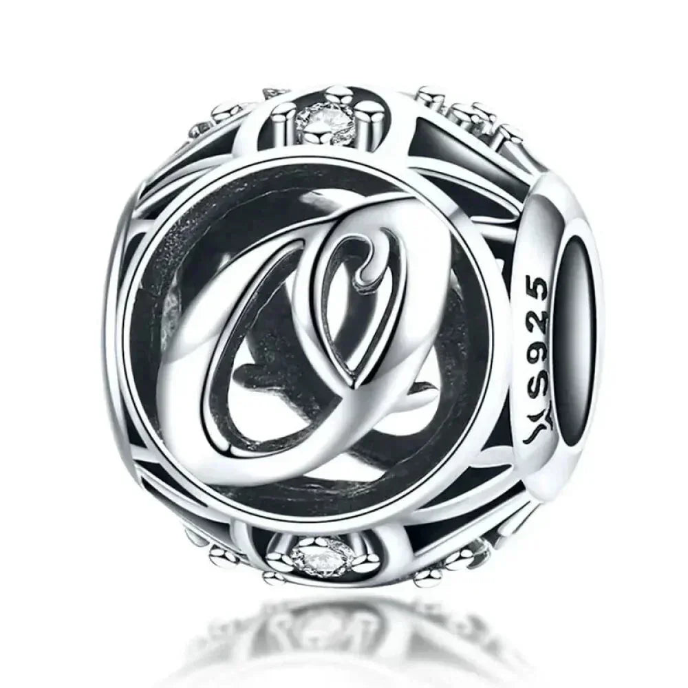 925 Sterling Silver Alphabet Charms - A To Z Letter Collection For Diy Jewelry Making