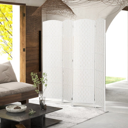 6ft Folding Room Divider, 3 Panel Wall Partition with Wooden Frame for Bedroom, Home Office, Natural