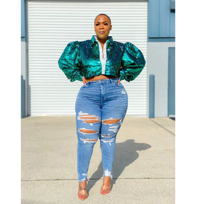 Large Denim Trousers for Women