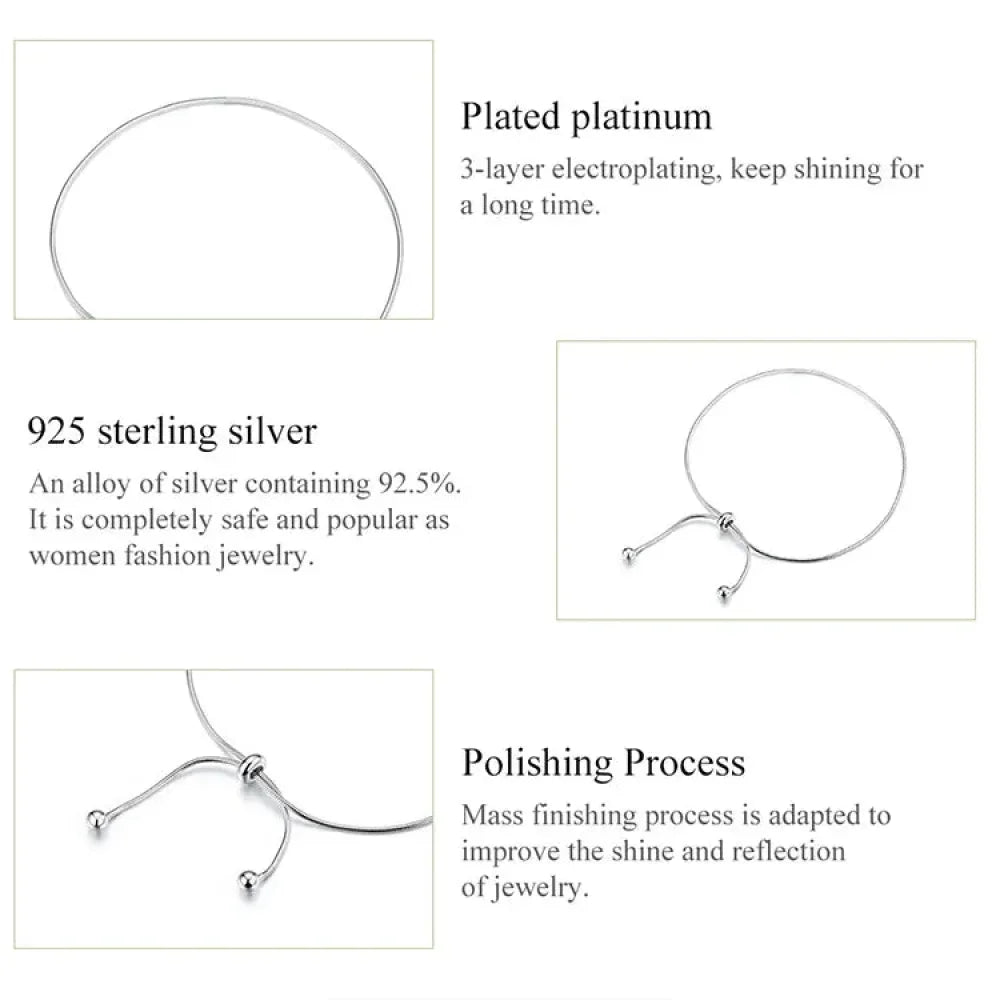 Sterling Silver Snake Charm Anklet (Adjustable)