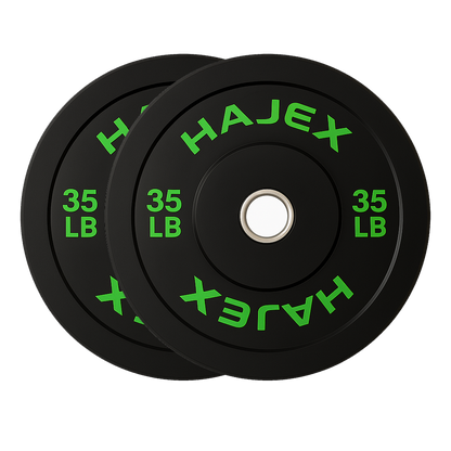 HAJEX Olympic Bumper Weight Plates - 10, 15, 25, 35, 45, 55 LB
