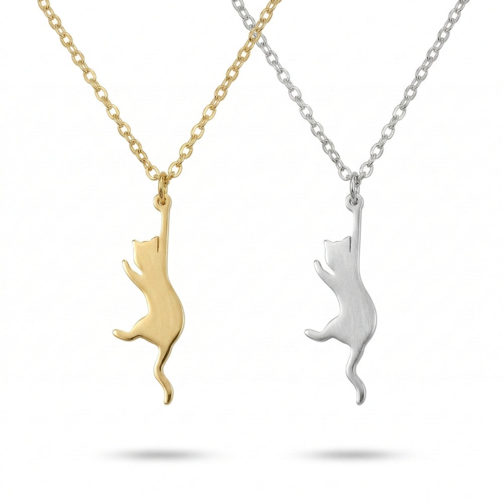 Hang In There Kitty Pendant | Necklace