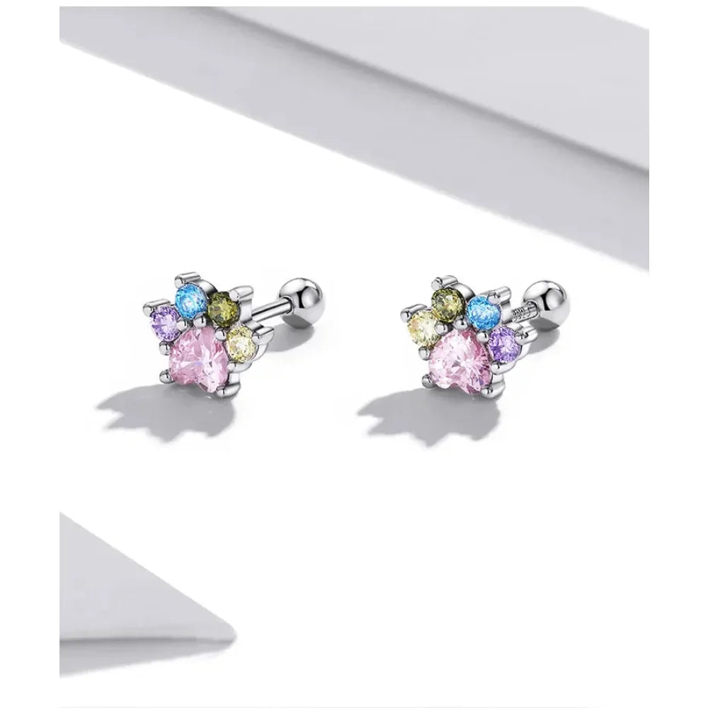 925 Sterling Silver Star And Butterfly Stud Earrings - Delicate And Fine Jewelry