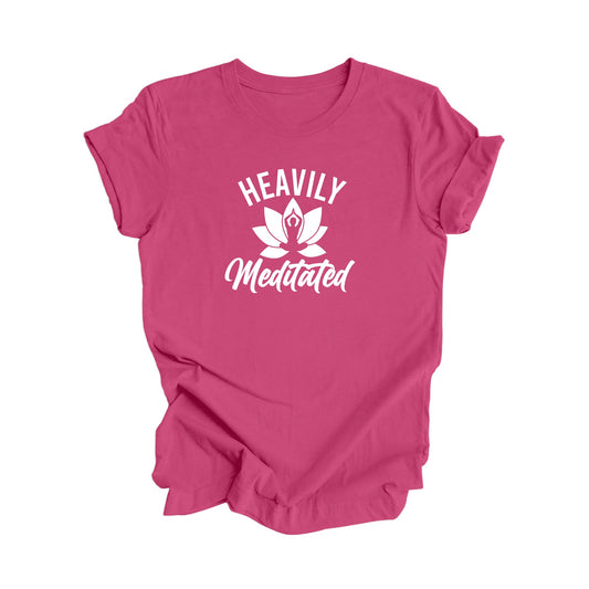 Heavily Meditated - Yoga Gift, Meditation Shirt, Yoga T-shirt, Yoga Lover Gift,  Yoga Teacher Shirt, Wellness Shirt, Self Care Shirt - Inspired X