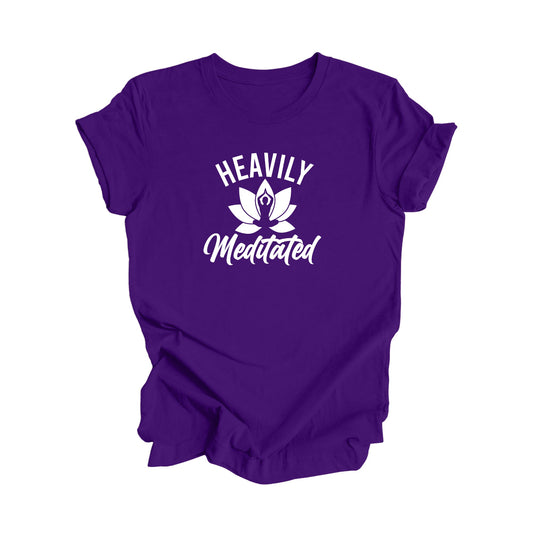 Heavily Meditated - Yoga Gift, Meditation Shirt, Yoga T-shirt, Yoga Lover Gift,  Yoga Teacher Shirt, Wellness Shirt, Self Care Shirt - Inspired X