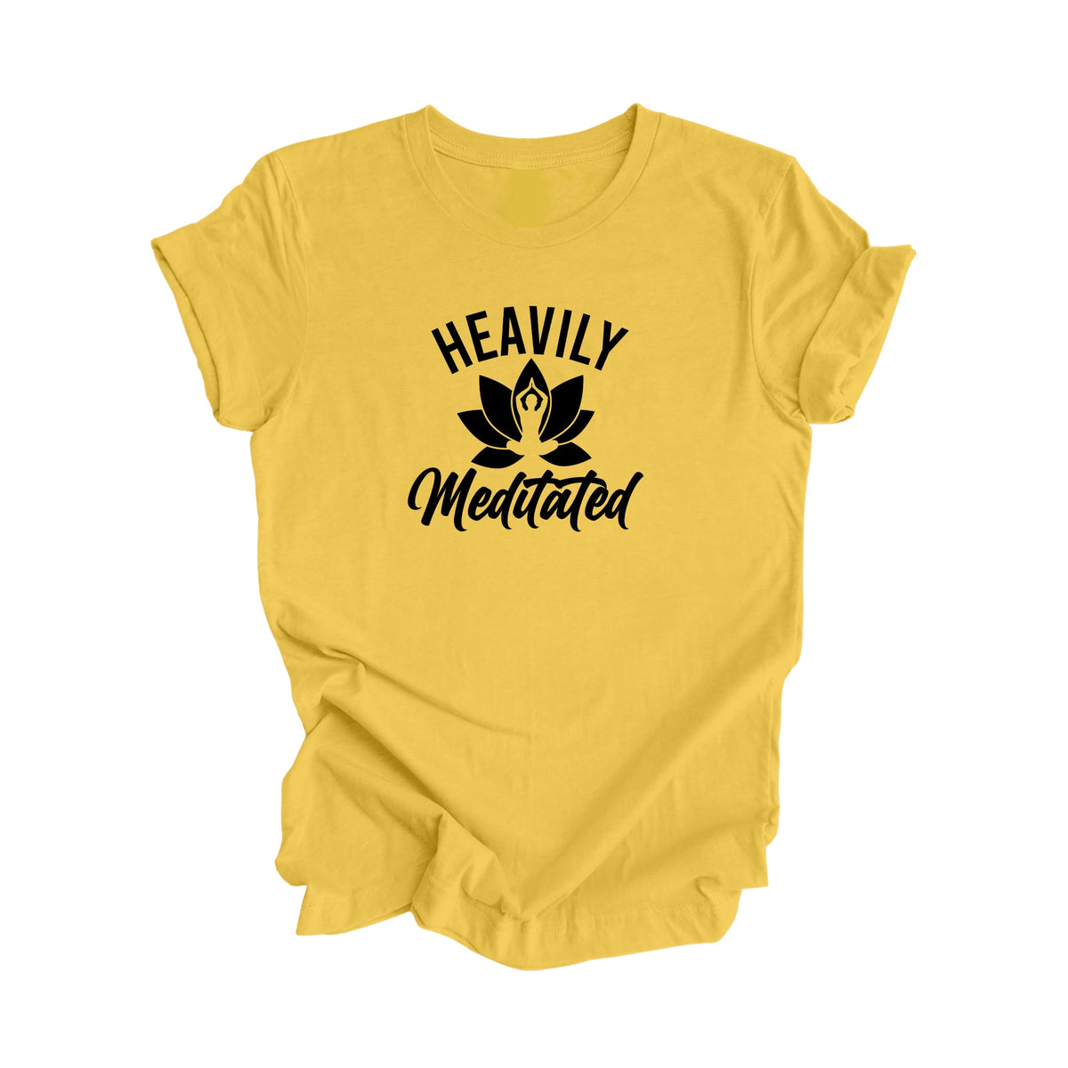 Heavily Meditated - Yoga Gift, Meditation Shirt, Yoga T-shirt, Yoga Lover Gift,  Yoga Teacher Shirt, Wellness Shirt, Self Care Shirt - Inspired X