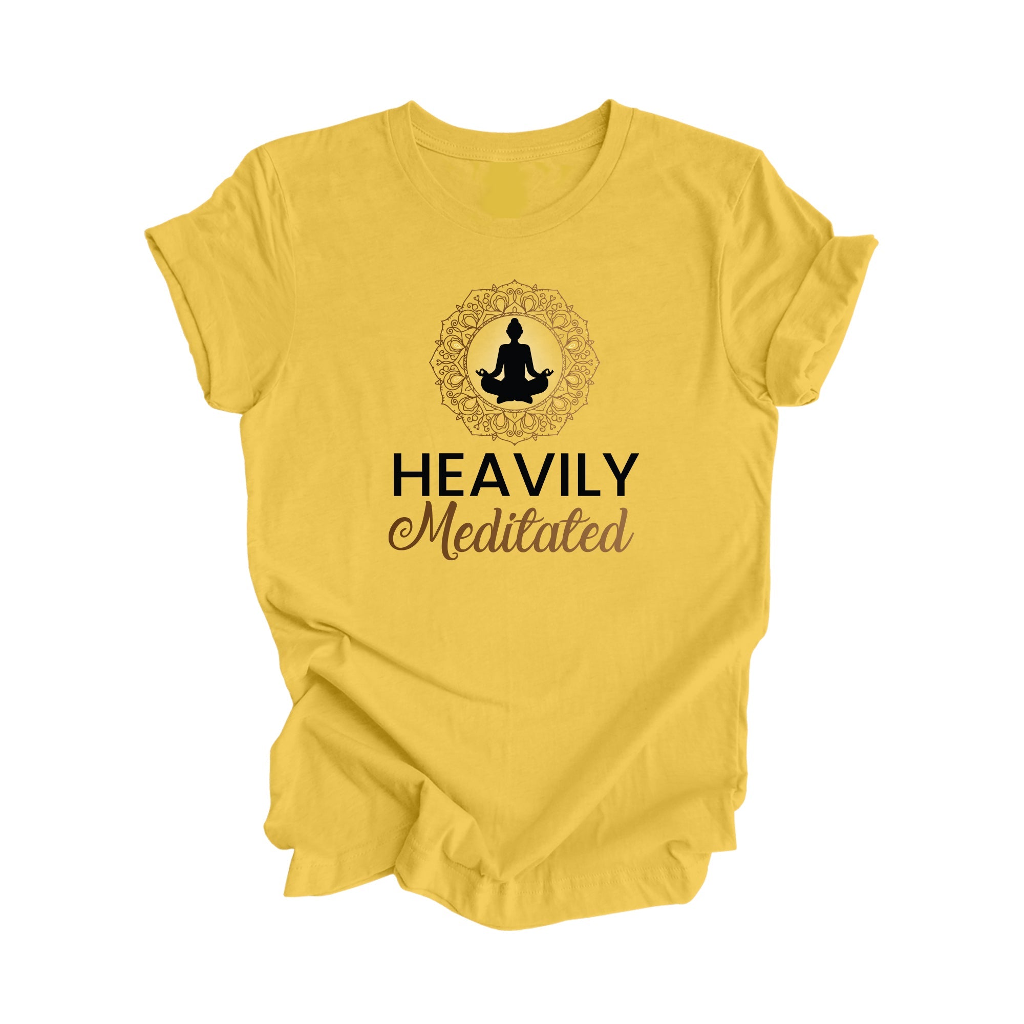 Heavily Meditated - Yoga Gift, Meditation Shirt, Yoga T-shirt, Yoga Lover Gift, Yoga Teacher Shirt, Wellness Shirt, Self Care Shirt - Inspired X
