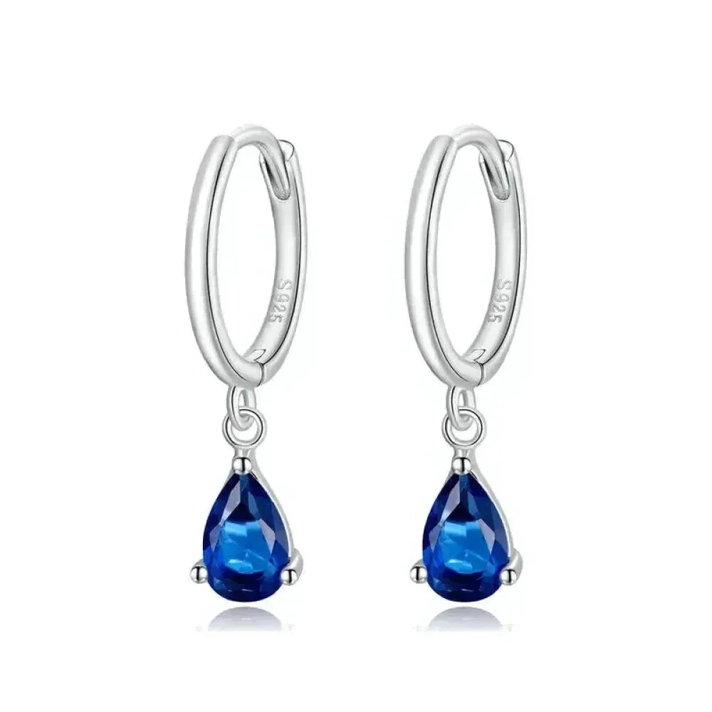 Exquisite Ishwar Water Drop Earrings | 925 Sterling Silver | 4 Colors | Statement Jewelry Sce1018