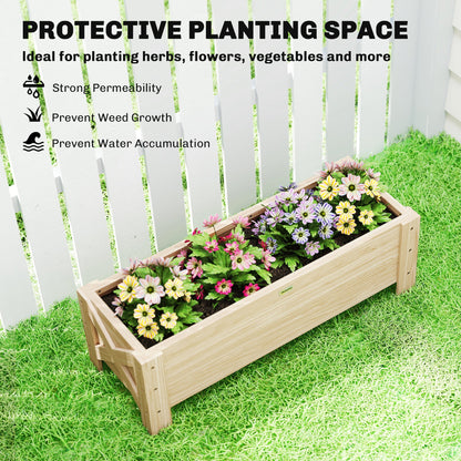 3.3 x 1.2 x 1.2 ft Garden Raised Bed Planter Grow Containers for Outdoor Patio Plant Flower Vegetable Pot, Carbonized