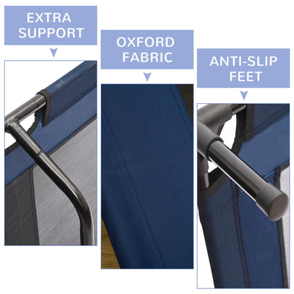 Elevated Dog Bed, Raised Dog Cot for M Sized Dogs, Indoor & Outdoor, 30" x 24" x 7", Blue