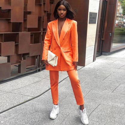 Orange Suit Dress