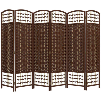 4 Panel Folding Room Divider, Portable Privacy Screen, Wave Fiber Room Partition for Home Office, Black
