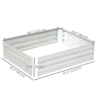 Galvanized Raised Garden Bed, 4' x 3' x 1' Outdoor Metal Planter Box, Raised Bed for Growing Flowers and Herbs
