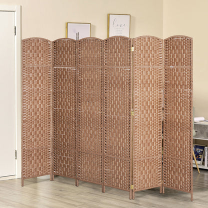 6ft Folding Room Divider, 3 Panel Wall Partition with Wooden Frame for Bedroom, Home Office, Natural