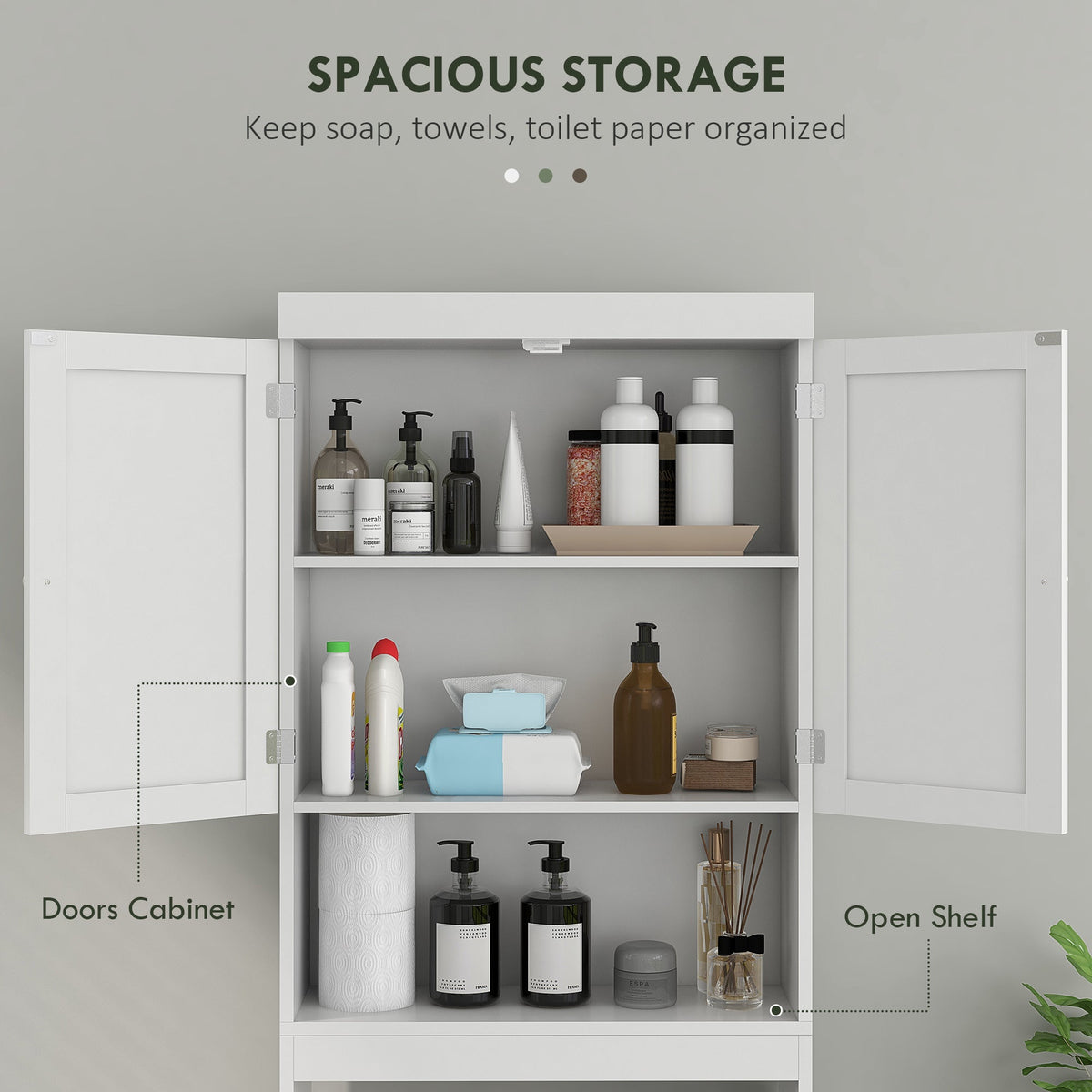 Over The Toilet Cabinet, Modern Bathroom Above Toilet Storage with Barn Doors and Open Shelf, Black