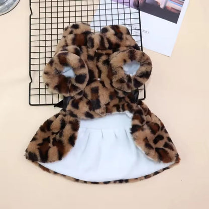Miss Daisy Leopard Dog Coat – Luxury Statement Outerwear for Dogs