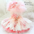 Feather Tutu Dog Dress | Elegant Formal Dog Outfit