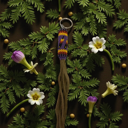 light purple Handcrafted Beaded Keychains